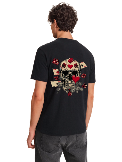 Koszulka BASIC oversize SKULL CARD